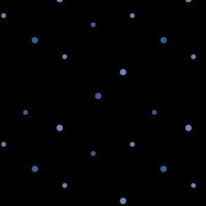 Midsummer Night Coordinate: Dots (blue on black)