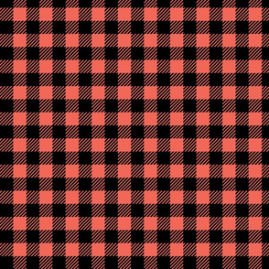 buffalo plaid coral and black