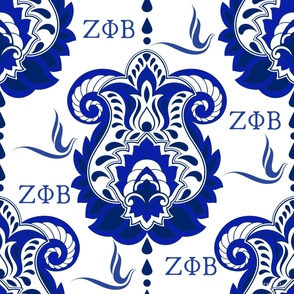 Zeta Phi Beta Paisley fabric