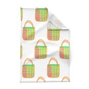 Mexican Plastic Mesh Tote Bags white 