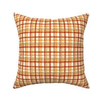 (small scale) Fall Plaid - Watercolor - thanksgiving - orange & rust - LAD19BS
