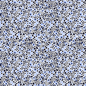 Blue Leopard Spots on white