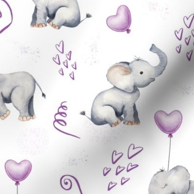 purple balloon elephant