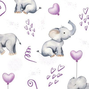 purple balloon elephant