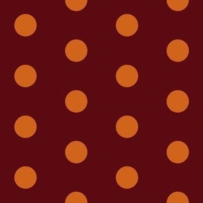 Burgundy and Orange Dots