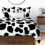 black and white cow spots large scale
