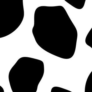 black and white cow spots large scale