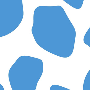 blue and white cow spots large scale