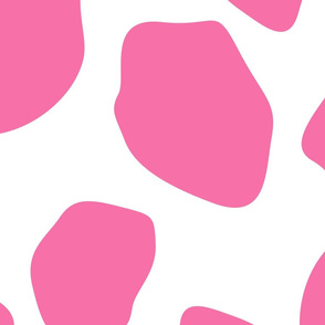 pink and white cow spots large scale