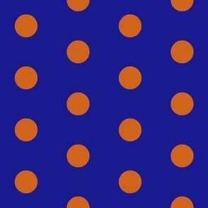 Midnight and Orange Dots