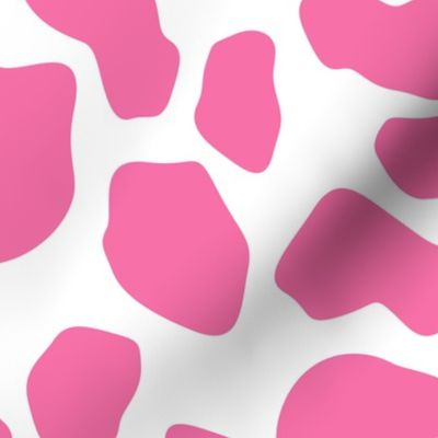 pink and white cow spots