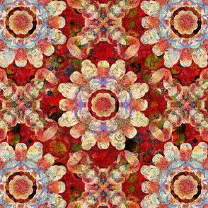 The Charm of Red: Posy Pattern -  Wallpapered