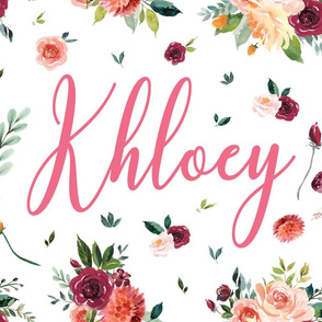 27"x18" paprika floral personalized - Khloey