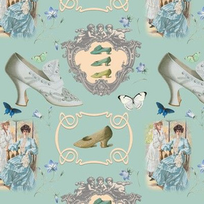 VICTORIAN  SHOES - FANCY SHOES COLLECTION (SEA GLASS)