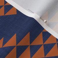 Triangle Zigzag Terracotta Indigo