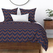 Triangle Zigzag Terracotta Indigo