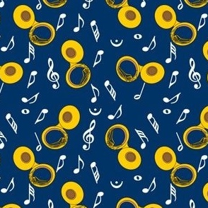 Tuba Music Notes Pattern 