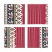 indian elephants border red