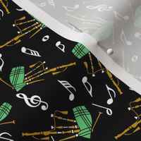 Bagpipes White Music Note Pattern