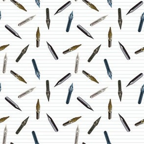 Nibs on lined paper