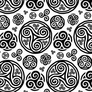 Celtic triskels pattern