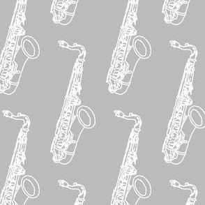 White Saxophone Sketch