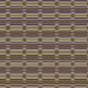 Checkered Stripes - Smooth Gold, Purple 