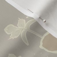 Aimee's Soft Bouquet-Cream/Kaki on Greige 