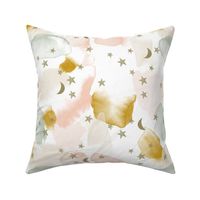 blush sage and gold stars and moons