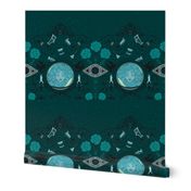 Leota Teal Border