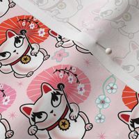  SMALL-Geisha Cat-Kyoto Kitty-on Pink