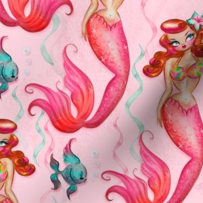 MEDIUM-Tropical Pinup Mermaids