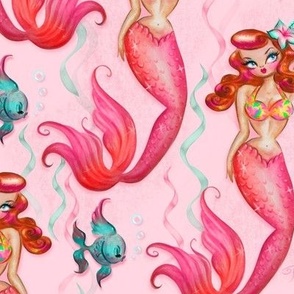 MEDIUM-Tropical Pinup Mermaids