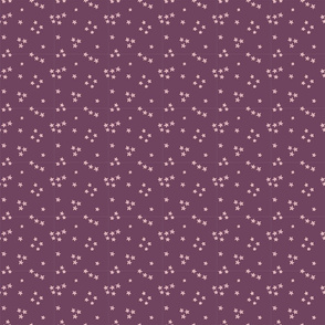 Happy little stars in plum and pink