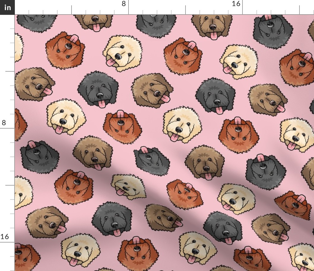 all the doodles - cute goldendoodle dog breed - pink - LAD20