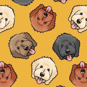 all the doodles - cute goldendoodle dog breed - yellow - LAD20