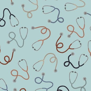 Vintage Stethoscopes -Color on Mint