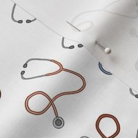 Vintage Stethoscopes -Color on White