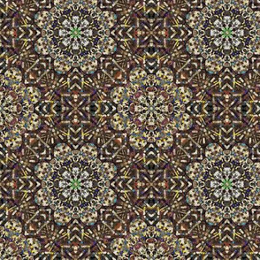 Colorful Brown: Happy Flowers - Wallpapered 