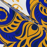 Blue and Gold Paisley