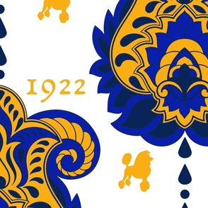 Blue and Gold Paisley