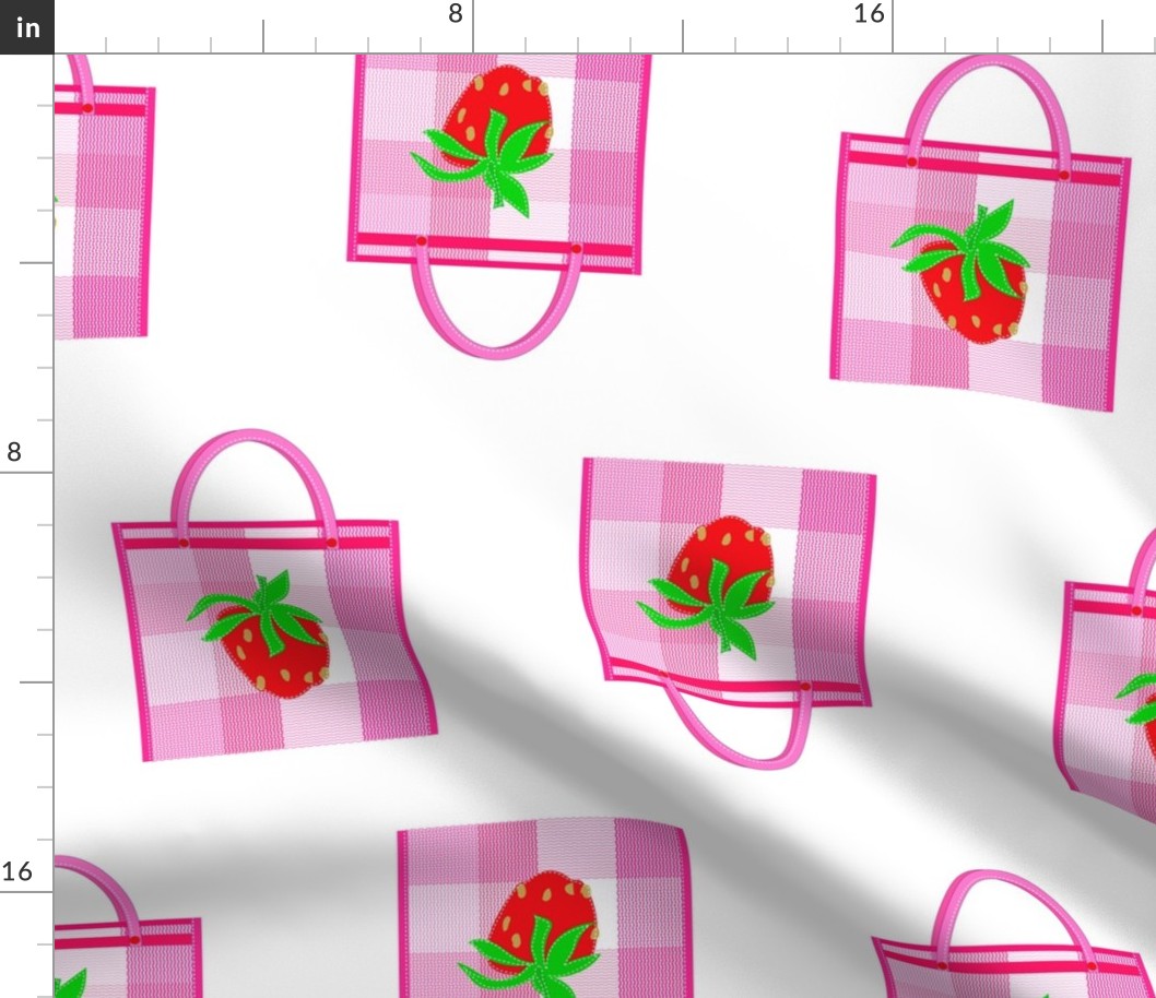 Strawberry Mesh Bag Tote