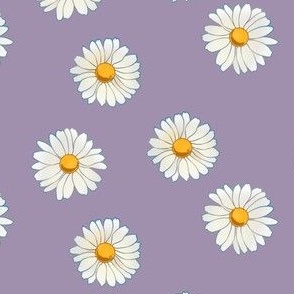 Daisies on Purple