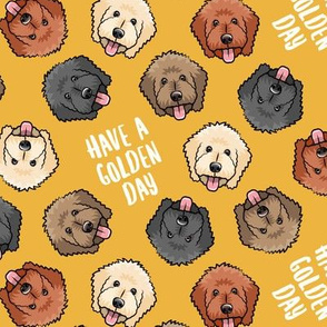 have a golden day - Goldendoodles - dog breed - yellow - LAD20