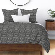 Gothic Lace-Bats-grey on grey