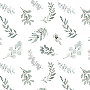Eucalyptus fabric and wallpaper by Erin Kendal NEW Edition 1 Spaced out