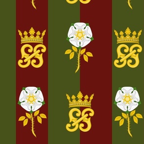 Yorkist Medieval Roses and Crowns (Large)