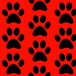 Dog Paw on Red Large