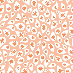 Paisley Star Drops - Orange Coral