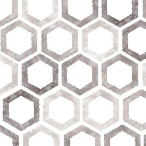 gray marble open hexagons